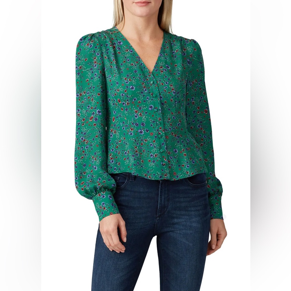 Nicholas Green Silk Button Front Blouse, RTR